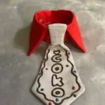 božićna kragna s kravatom čoko